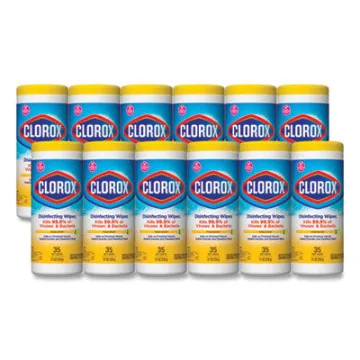 Disinfecting Wipes    7 X 8    Crisp Lemon    35/Canister    12/Carton