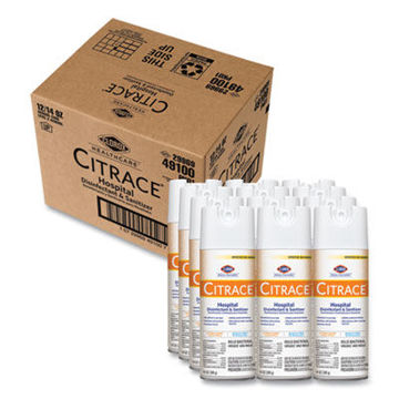 Citrace Hospital Disinfectant And Deodorizer    Citrus    14 Oz Aerosol Spray    12/Carton