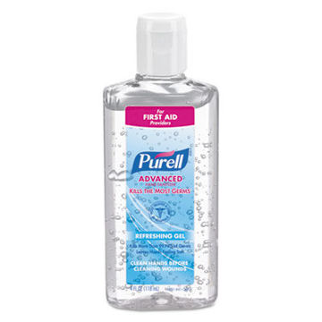 Advanced Refreshing Gel Hand Sanitizer    Clean Scent    4 Oz Flip-Cap Bottle    24/Carton