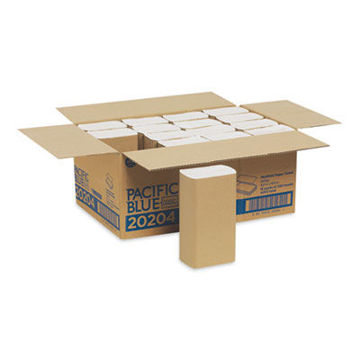 Pacific Blue Basic Folded Paper Towel    9 1/4 X 9 1/2    White    250/Pack    16 Pk/Ct
