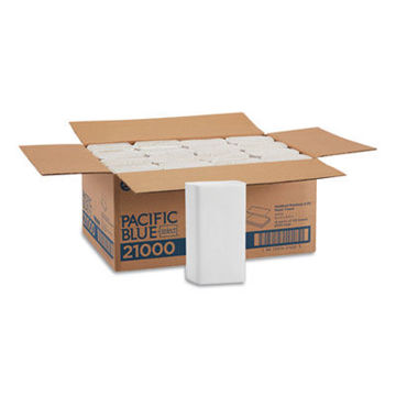 Blue Select Multi-Fold 2 Ply Paper Towel    9 1/5 X 9 2/5    White   125/Pk    16 Pk/Ct