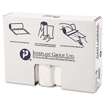 High-Density Interleaved Commercial Can Liners    33 Gal    16 Microns    33" X 40"    Clear    250/Carton