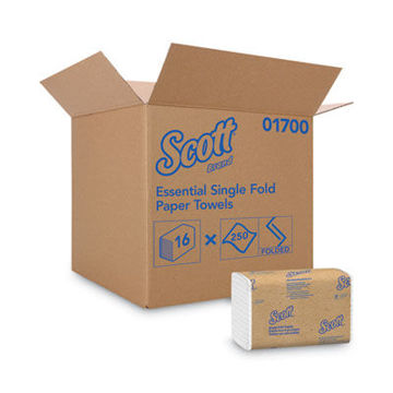 Essential Single-Fold Towels    Absorbency Pockets    9.3 X 10.5    250/Pk    16 Pk/Ct