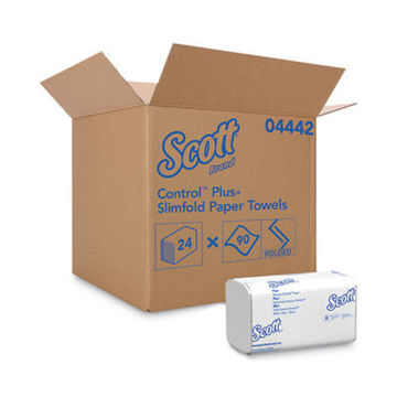 Control Slimfold Towels    7 1/2 X 11 3/5    White    90/Pack    24 Packs/Carton