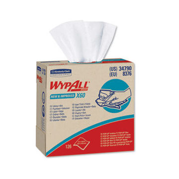 X60 Cloths    Pop-Up Box    White    9 1/8 X 16 7/8    126/Box    10 Boxes/Carton
