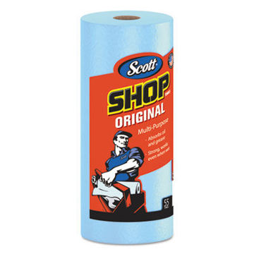 Shop Towels    Standard Roll    10.4 X 11    Blue    55/Roll    30 Rolls/Carton
