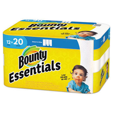 Essentials Select-A-Size Kitchen Roll Paper Towels    2-Ply    104 Sheets/Roll    12 Rolls/Carton