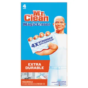Magic Eraser Extra Durable    4 3/5" X 2 2/5"    4/Box    8 Boxes/Carton