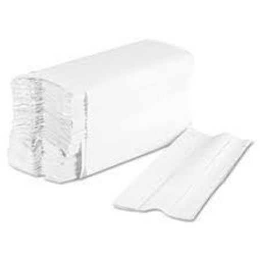 Picture of C-Fold Paper Towels, Bleached White, 200 Sheets/Pack, 12 Packs/Carton