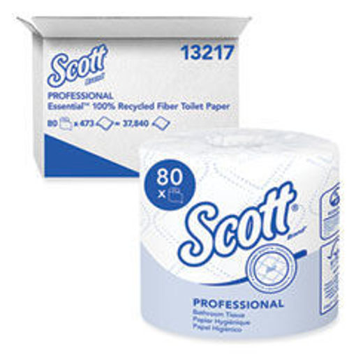 Picture of Essential 100% Recycled Fiber Srb Bathroom Tissue Septic Safe 2-Ply White 506 Sheets/Roll 80 Rolls/C