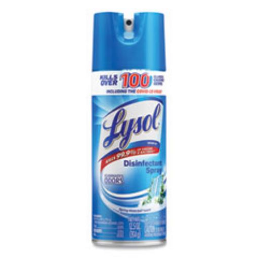 Picture of Lysol Disinfectant Spray, Spring Waterfall, Liquid, 12.5 Oz Aerosol Spray, 12/Carton