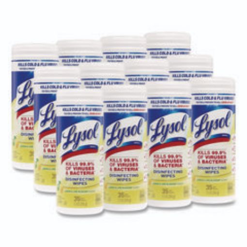 Picture of Disinfecting Wipes, 7 x 7.25, Lemon and Lime Blossom, 35 Wipes/Canister, 12 Canisters/Carton