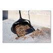 Picture of Lobby Pro Upright Dustpan with Wheels, 12.5w x 37h, Polypropylene with Vinyl Coat, Black