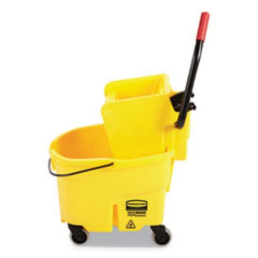 Picture of Wavebrake 2.0 Bucket/Wringer Combos    Side-Press    26 Qt    Plastic    Yellow