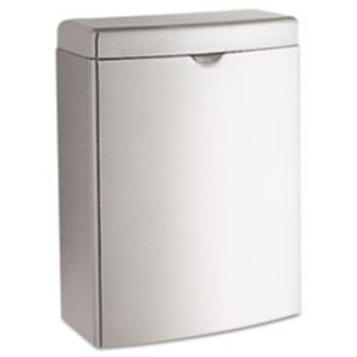 Picture of Contura Sanitary Napkin Receptacle    Rectangular    1 Gal    Stainless Steel