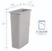 Picture of Slim Waste Container  23 Gal Gray  Plastic