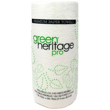 Picture of Kitchen Towel Roll Green Heritage® 11" x 8" Sheet, 2-Ply, 85 Sheets, (30 per Case)