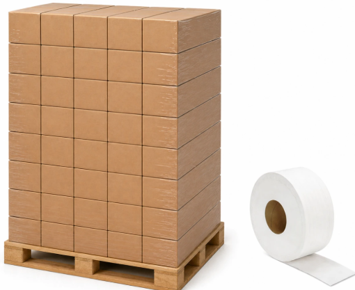 Picture of Renature® 9" Junior JRT Tissue,(54Case) – 3.3” Core – 3.55" x 1000' - 2 Ply - 12 rolls/cs
